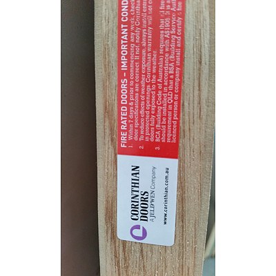 Corinthian Doors Solid Core MDF Hinged One Hour Fire Door(2255mm x 815mm x 45mm) - New