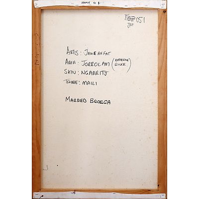 Jamie Ahfat (Dates Unknown) Married Brolga, Acrylic on Canvas