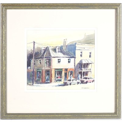 Phillip Martin Balmain Street Scene Watercolour