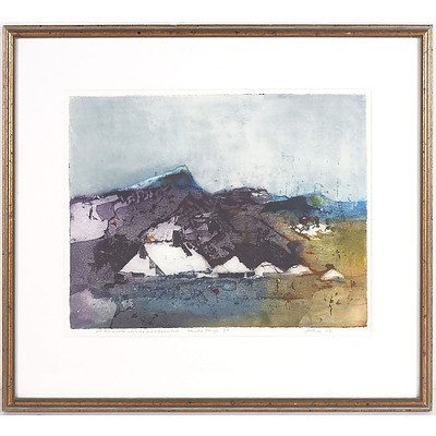 J.M.Hyde Ballamona? Woolshed and Sheariri? Huts Flinders? Range 5A 1983 Artist Proof Lithograph ***