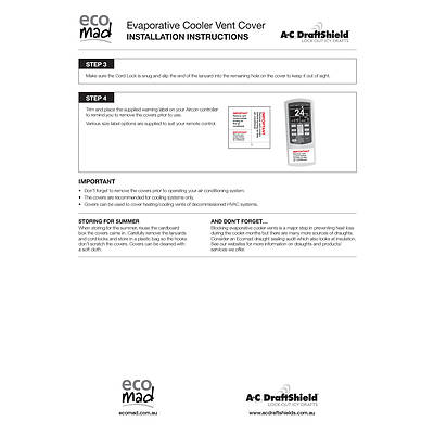 Box of 6 square Evaporative Cooler Vent Covers from EcoMad