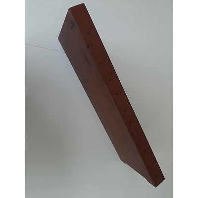 Large hardwood cutting board made from recycled timbers