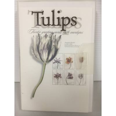 12 Tulip greeting cards with envelopes from the National Library of Australia