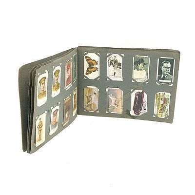 Cigarette Card Colletion Book with Assortment of Cigarette Cards