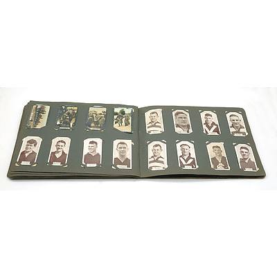 Cigarette Card Colletion Book with Assortment of Cigarette Cards
