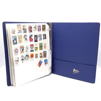 Folder of USA Stamp Sheets, Including The World of Dinosaurs, 1995 Endangered Species, 1996 Classic American Aircraft and More