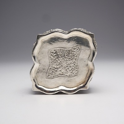 Suberb Burmese Heavily Repousse and Pierced Silver Box, 242g