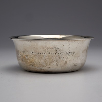 Australian Crested and Engraved Sterling Silver Bowl with Emu Hallmark, 146g