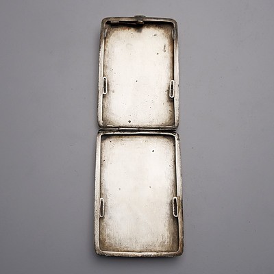 Iraqi Engraved Silver Cigarette Case