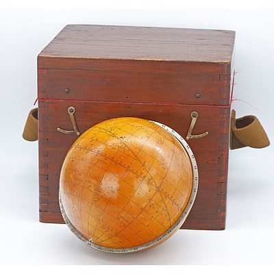 Vintage Soviet Celestial Globe Dated 1968 in Original Box