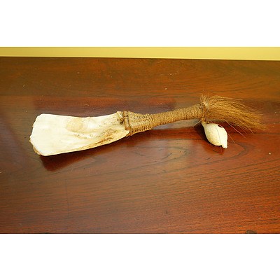 Oceanic Tribal Shell and Fibre Scoop