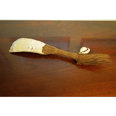 Oceanic Tribal Shell and Fibre Scoop