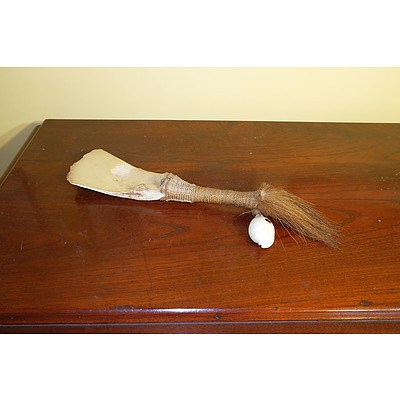 Oceanic Tribal Shell and Fibre Scoop