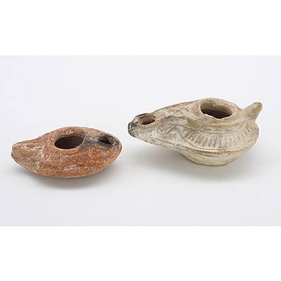 Two Small Roman Terracotta Lamps