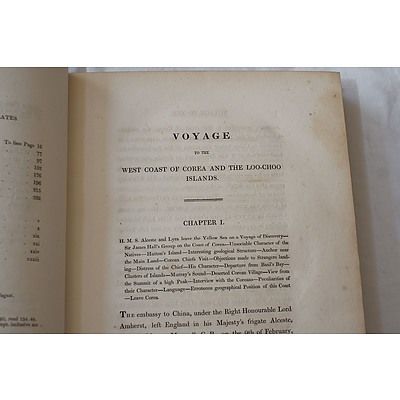 Three Antiquarian Books Including An Account of A Voyage of Discovery By Captain Basil Hall 1818, Walks About Jerusalem 2nd Edition, and Williams' Missionary Enterprises 1938