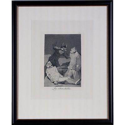 Francisco de Goya (Spanish 1746-1828) Los Chinchillas, Etching