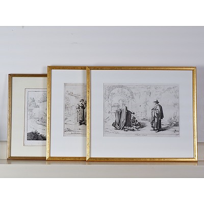 Bartolomeo Pinelli (Italian 1781-1835) Three Various Engravings Dated 1809 and 1815