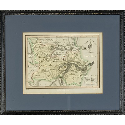 Matthews and Leigh Antiquarian Hand-coloured Map of Jordan, 1812