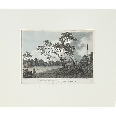 Robert Cleveley (1747-1809) A View in New South Wales, Hand Coloured Engraving, Circa 1789