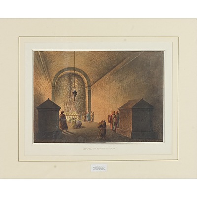 Luigi Mayer (Italian 1755-1803) Chapel of Mount Calvary, Colour Engraving, Circa 1810
