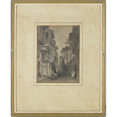 Thomas Allom (1804-1872) 19th Century Lithograph of Byzantine Houses in Constantinople