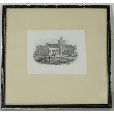 S. T. Gill (1818-1880) J. Tingle, The University of Melbourne, Engraving, 1857