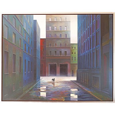 Jerzy W. Michalski (1949-) Dog Day 1999, Oil on Linen