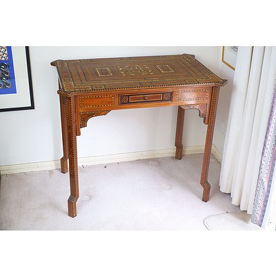Syrian Profusely Inlaid Side Table