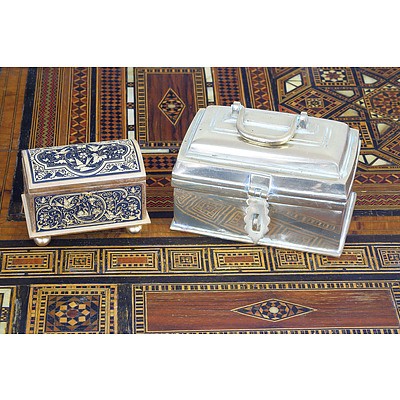 Two Eastern Small Brass Caskets