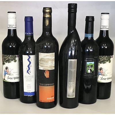 Case of 6 Pokolbin Red Wines 1x Tempus Two 2004 Uno Shiraz Viognier & 5 Assorted