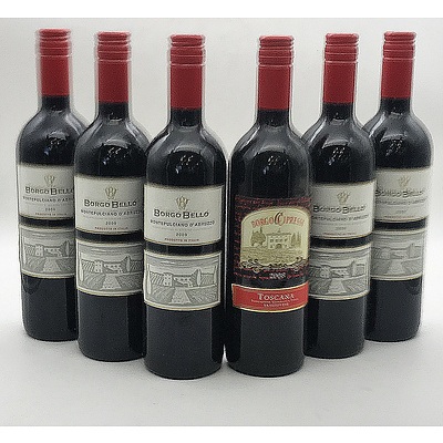 Case of 5x Borgo Bello 2009 Montepulciano d'Abruzzo DOC & 1x Borgo Cipressi 2008 Sangiovese