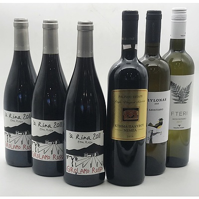 Case of 3x Italian Wines & 3x Greek Wines