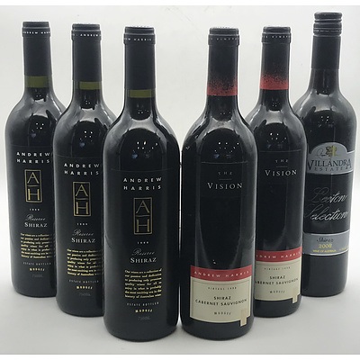 Case of 5x Vintage Andrew Harris Mudgee Shiraz & 1x Misc Red Wine