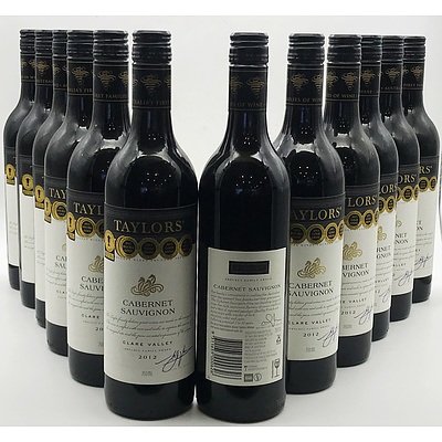 Case of 12x Taylor's 2012 Cabernet Sauvignon 750ml