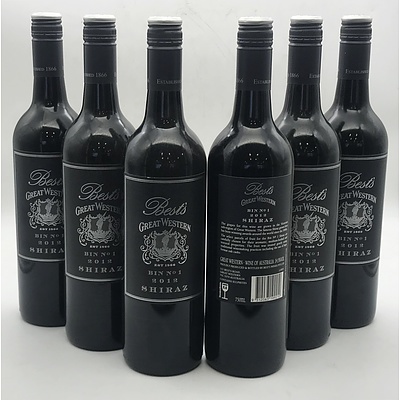 Case of 6x Best's 2012 Great Western Bin No1 Shiraz