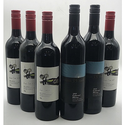 Case of 4x Grass Tree Hill 2007 Bin1 Shiraz & 2x Latitude 35 Degrees South 2010 Cabernet Shiraz