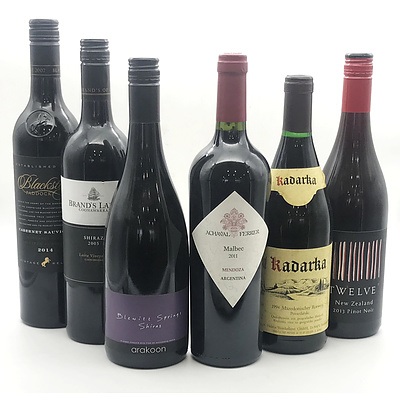 Case of 3x International Red Wines & 3x Australian Red Wines
