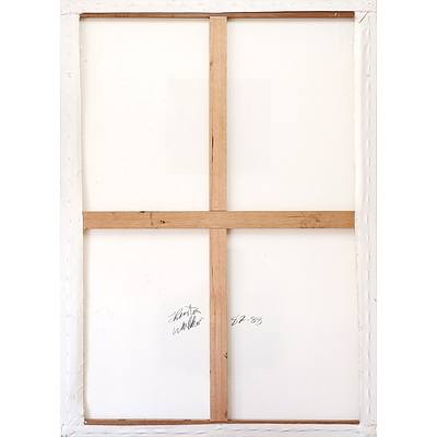 Thornton Walker (1953-) Untitled Abstract Composition, Mixed Media and Collage on Canvas