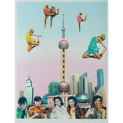 Peter Blake (British b.1932) The Far East Suite, 2013. 'Dancing Over Shanghai’, 'The Convention of Comic Book Characters Comes to Hong Kong’ & 'The Butterfly Man at Raffles Hotel' Silkscreens (3) Edition 56/100