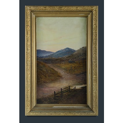 DISTON James Swinton (1857-1940) Two Works, Australian River Gorge & Road to a Farm