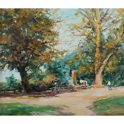 BEASLEY-SOUTHGATE Barbara (b.1939) 'Picnic Spot Yarra Glen' 1984