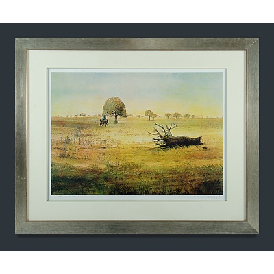 BOYD Arthur Merric Bloomfield (1920-1999) Two Works, 'Cornfield Berwick ' 87/100 & 'Wimmera Landscape (The Reaper)' 54/100