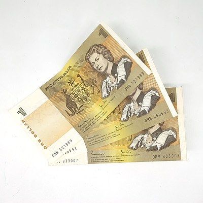 Three Johnston/ Stone Paper Notes