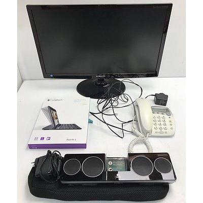 Assorted IT Equipment Including Samsung 24 Inch Monitor