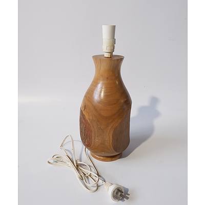 Turned Gum Table Lamp Base