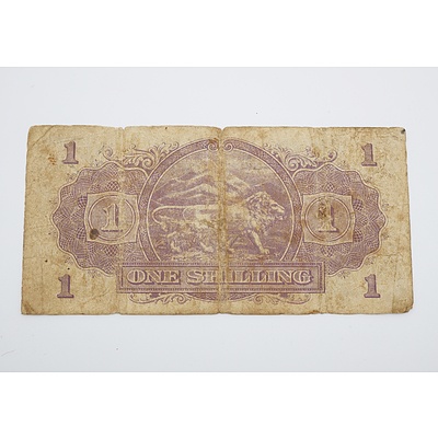 1943 East Africa One Shilling Banknote