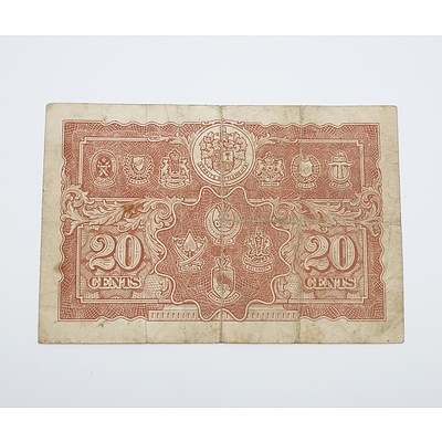 1941 Malaya Twenty Cents Banknote