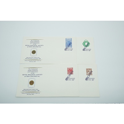 Four 1988 New Zealand Specimen Letter Covers