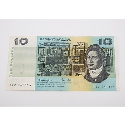 1979 Australian Ten Dollar Banknote Knight/Stone