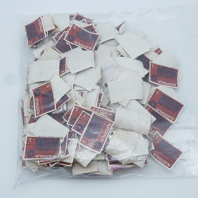 Large Group of 1971 Australia Christmas 7 Cents Red Star on Red